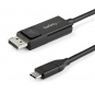 StarTech.com 2m - Cable USB-C a DisplayPort 1.2 - Bidireccional negro