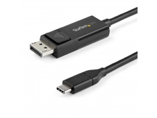 StarTech.com 2m - Cable USB-C a DisplayPort 1.2 - Bidireccional negro