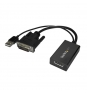 StarTech.com Adaptador DVI a DisplayPort Alimentado por USB - Conversor DVI a DisplayPort - 1920x1200 Negro