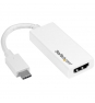 StarTech.com Adaptador Gráfico USB-C a HDMI - Conversor de VÍ­deo USB 3.1 Type-C a HDMI - Blanco