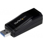 StarTech.com Adaptador Tarjeta de Red Externa NIC USB 3.0 a 1 Puerto Gigabit Ethernet 1Gbps RJ45 USB A Sin Dongle negro 