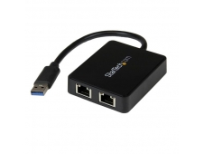 StarTech.com Adaptador Tarjeta de Red NIC Externa USB 3.0 2 Puertos Gi...