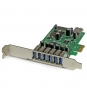 StarTech.com Adaptador tarjeta PCI Express de 7 puertos USB 3.1 con perfil bajo o completo