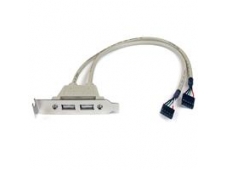 StarTech.com Cabezal Bracket Perfil Bajo de 2 puertos USB 2.0 con cone...