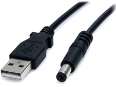 StarTech.com Cable Adaptador 2m USB A Macho a Conector Coaxial Barrel ...