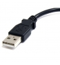 StarTech.com Cable Adaptador de 15cm USB A Macho a Micro USB B Macho para Teléfono Móvil Carga y Datos - Negro