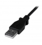 StarTech.com Cable Adaptador USB 2.0 2m USB A Macho a Mini USB B Macho Acodado en Íngulo hacia Abajo negro
