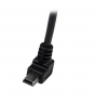 StarTech.com Cable Adaptador USB 2.0 2m USB A Macho a Mini USB B Macho Acodado en Íngulo hacia Abajo negro