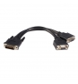 StarTech.com Cable de 0,2m de LFH59 DMS-59 a doble dual VGA - DMS59 Macho - 2x VGA Hembra negro