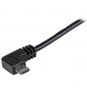 StarTech.com Cable de 0.5m USB 2.0 Tipo-A macho a Micro USB A macho acodado a la Derecha para Carga y Sincronización de Smartphones o Tablets negro