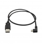 StarTech.com Cable de 0.5m USB 2.0 Tipo-A macho a Micro USB B Acodado a la Izquierda para Carga y Sincronización de Smartphones o Tablets negro