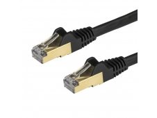 StarTech.com Cable de 1,5m de Red Ethernet Cat6a Negro sin Enganches c...