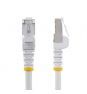 StarTech.com Cable de 1m de Red Ethernet CAT6a - Blanco - Low Smoke Zero Halogen (LSZH) - 10GbE - 500MHz - PoE++ de 100W - Snagless sin Pestillo - RJ-