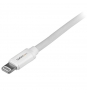 StarTech.com Cable de 2m Lightning de 8 Pin a USB 2.0 Tipo-A para Apple iPod iPhone 5 iPad - Blanco