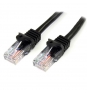 StarTech.com Cable de 2m Negro de Red Fast Ethernet Cat5e RJ45 sin Enganche - Cable Patch Snagless