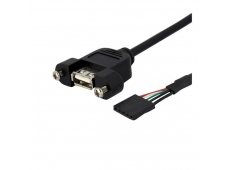 StarTech.com Cable de 30cm USB 2.0 para Montaje en Panel Conexión a Pl...