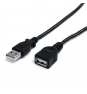 StarTech.com Cable de 91cm de Extensión USB 2.0 - Alargador USB A Macho a USB A Hembra - negro