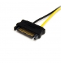 StarTech.com Cable de Alimentación Adaptador SATA a Conector PCIe 8 Pines de Tarjeta Gráfica PCI Express 15cm