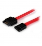 StarTech.com Cable de Extensión Alargador Datos SATA de 30cm - Serial ATA III 6Gbps - Macho a Hembra - Negro Rojo
