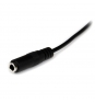 StarTech.com Cable de Extensión Alargador de Auriculares Mini-Jack 3,5mm 3 pines Macho a Hembra - 1m Negro