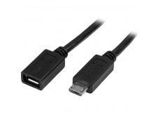 StarTech.com Cable de extension de 50cm Micro USB B  - Macho a Hembra ...