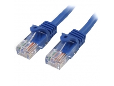 StarTech.com Cable de Red de 0,5m Azul Cat5e Ethernet RJ45 sin Enganch...
