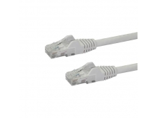 StarTech.com Cable de Red de 0,5m Blanco Cat6 UTP Ethernet Gigabit RJ4...