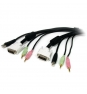 StarTech.com Cable KVM 4 en 1 de 1.8m con DVI USB Audio y Micrófono - negro