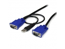 StarTech.com Cable KVM de 1.8m Ultra Delgado Todo en Uno VGA USB HD15 ...