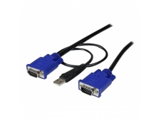 StarTech.com Cable KVM de 3m Ultra Delgado Todo en Uno VGA USB HD15 - ...
