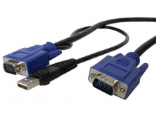 StarTech.com Cable KVM de 4,5m Ultra Delgado Todo en Uno VGA USB HD15 ...