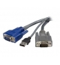 StarTech.com Cable KVM USB VGA 2 en 1 Ultra Delgado - 1.8m Negro