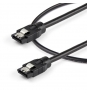 StarTech.com Cable redondeado sata 7 pin macho a macho 0.3m negro SATRD30CM