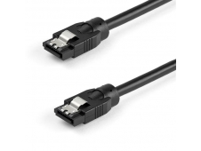 StarTech.com Cable redondeado sata 7 pin macho a macho 0.3m negro SATR...
