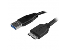 StarTech.com Cable USB 3.0 delgado de 0.5m USB A macho a Micro USB B m...