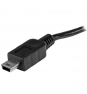 StarTech.com Cable USB OTG de 20cm - Cable Adaptador Micro USB a Mini USB - Macho a Macho - Negro