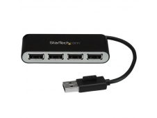 StarTech.com Concentrador Ladrón USB 2.0 de 4 Puertos con Cable Integr...
