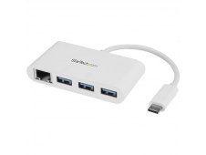 StarTech.com Concentrador USB 3.0 de 3 Puertos con USB-C y Ethernet Gi...