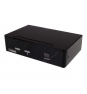 StarTech.com Conmutador Switch KVM - 2 puertos USB 2.0 - Audio VÍ­deo DVI - Negro