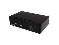 StarTech.com Conmutador Switch KVM - 2 puertos USB 2.0 - Audio Vídeo D...