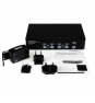StarTech.com Conmutador Switch KVM de 4 Puertos de VÍ­deo DVI con Doble Enlace - Audio USB 2.0 - Negro