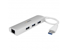 StarTech.com Hub Concentrador de 3 Puertos USB 3.0 con Adaptador de Re...
