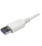 StarTech.com hub Concentrador Portátil USB 3.1 de 4 Puertos - con Cable Incorporado - Plata Blanco 