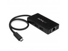 StarTech.com Hub Concentrador USB 3.0 de 3 Puertos con USB-C y Etherne...