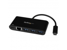 StarTech.com Hub Concentrador USB 3.0 USB-C de 3 Puertos con Ethernet ...