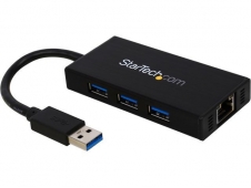 StarTech.com Hub USB 3.0 de Aluminio con Cable - Concentrador de 3 Pue...