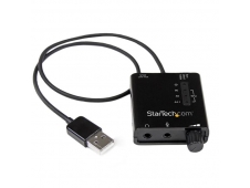 StarTech.com ICUSBAUDIO2D Tarjeta de Sonido Estéreo USB Externa Adapta...