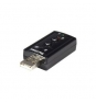 StarTech.com ICUSBAUDIO7 Tarjeta Sonido 7.1 Virtual USB Externa Adaptador Conversor Negro