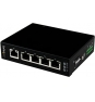StarTech.com Switch Conmutador Industrial Ethernet Gigabit No Gestionado de 5 Puertos RJ45 de Montaje en Pared o Carril DIN - Negro