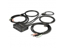 StarTech.com Switch KVM de 2 Puertos HDMI con Cables Incorporados - US...